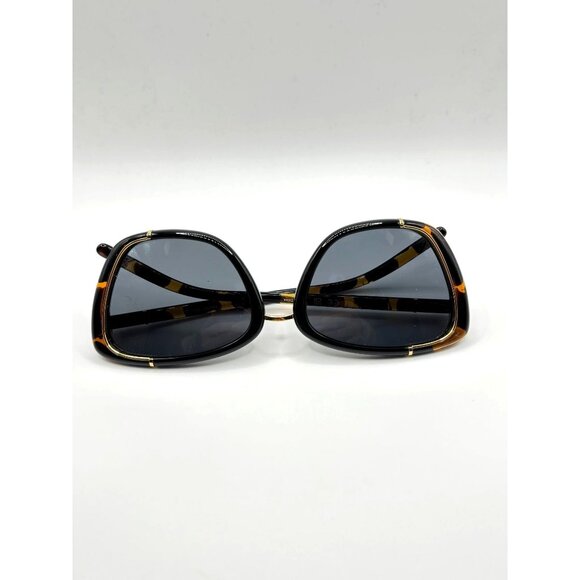 Tory Burch TY9074U Eleanor Cat-Eye Sunglasses Dark Tortoise/Black - Picture 3 of 12